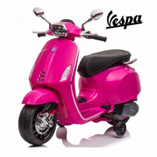 Ηλεκτροκίνητη Παιδική Μηχανή Licensed Vespa Piaggio 12V σε ΡΟΖ