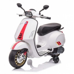 Ηλεκτροκίνητη Παιδική Μηχανή Licensed Vespa Piaggio 12V σε ΛΕΥΚΟ